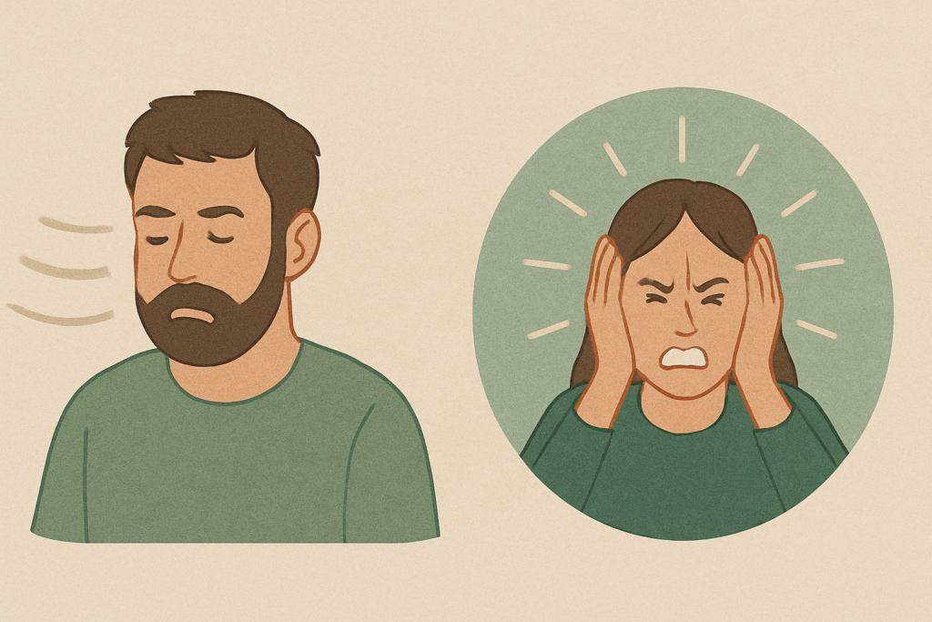 En kvinde har stress og en mand som ignorer hende